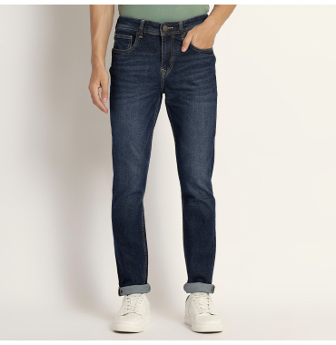 Navy Blue Regular Fit Jeans