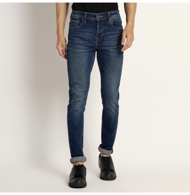 Navy Blue Regular Fit Jeans