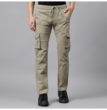 Green Regular Fit Cargo for Men