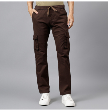 Dark Brown Regular Fit Cargo 
