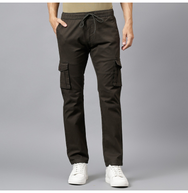 Dark Green Cargo Trouser for Men 