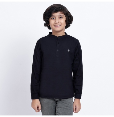 Plain Black Shirt for Boys