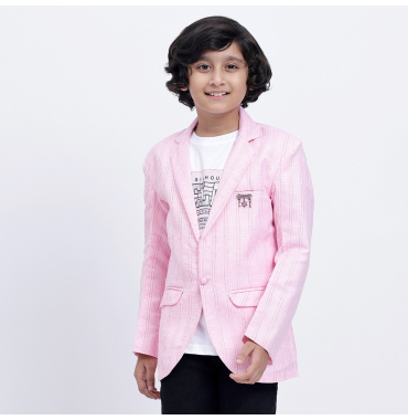 Baby Pink Blazer and T-Shirt Set for Boys