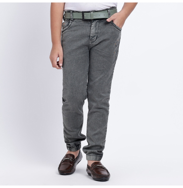 Grey Casual Low Rise Jeans for Boys